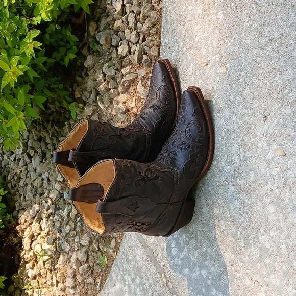 CORRAL LIZARD INLAY Brown Western Boots SIZE 9
