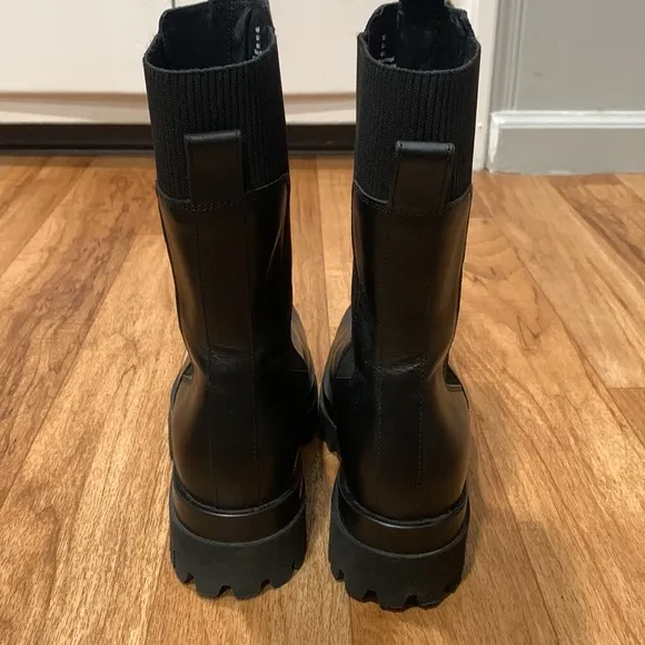 COS Black Chunky Leather Chelsea Boots