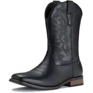 Cowboy Boots for Men | Western Men's Boots Classic Embroidery | Slip on Boots