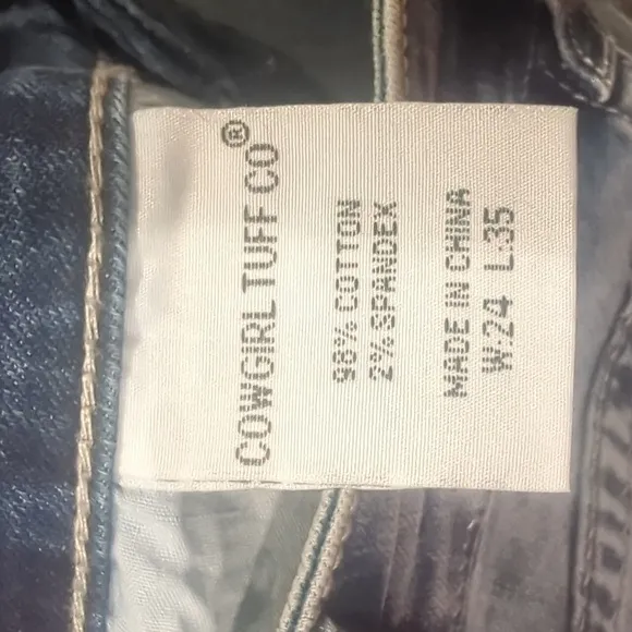 COWGIRL TUFF &quot;Down Home&quot; bootcut jeans style #JDWNHM TALL rodeo sz 24 Long NWT