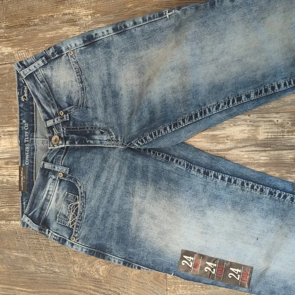 COWGIRL TUFF &quot;Down Home&quot; bootcut jeans style #JDWNHM TALL rodeo sz 24 Long NWT