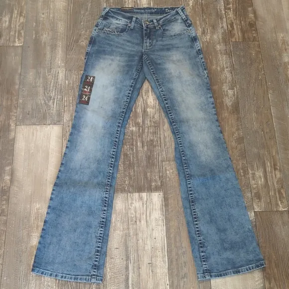 COWGIRL TUFF &quot;Down Home&quot; bootcut jeans style #JDWNHM TALL rodeo sz 24 Long NWT