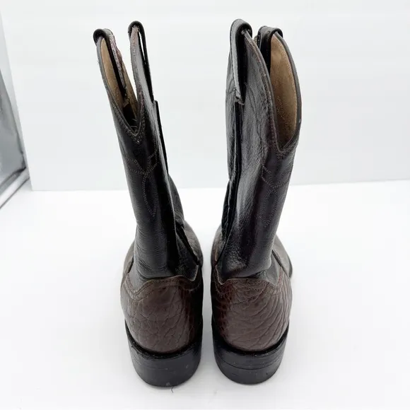 Cowtown Boots Brown Leather Cowboy Boots Wide