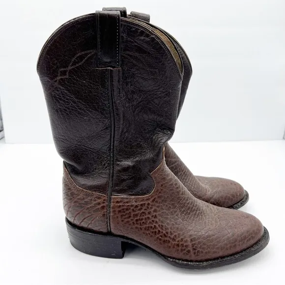 Cowtown Boots Brown Leather Cowboy Boots Wide