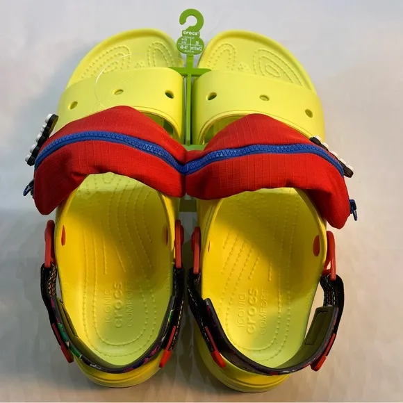 Crocs Classic All Terrain Sandals Yellow with Zipper Pouch Men’s Size 12
