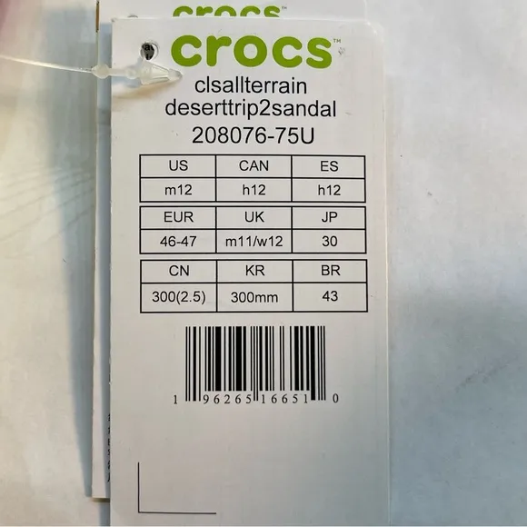 Crocs Classic All Terrain Sandals Yellow with Zipper Pouch Men’s Size 12