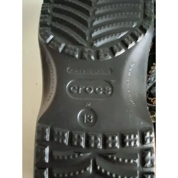 Crocs Classic Harry Potter Vera Bradley Clog Sandals Black Multi Men’s Sz 13 NEW