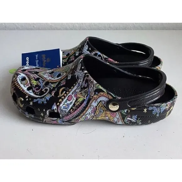 Crocs Classic Harry Potter Vera Bradley Clog Sandals Black Multi Men’s Sz 13 NEW