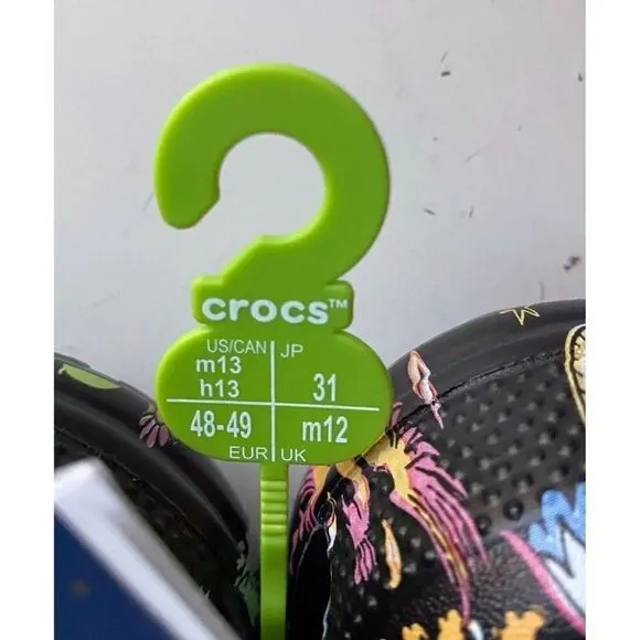 Crocs Classic Harry Potter Vera Bradley Clog Sandals Black Multi Men’s Sz 13 NEW