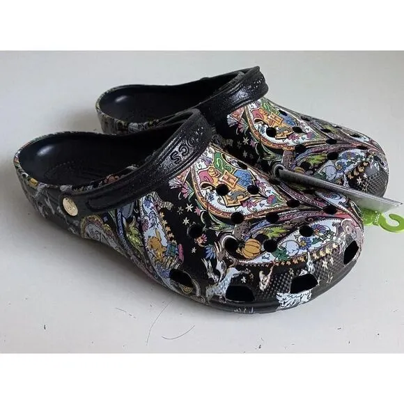 Crocs Classic Harry Potter Vera Bradley Clog Sandals Black Multi Men’s Sz 13 NEW