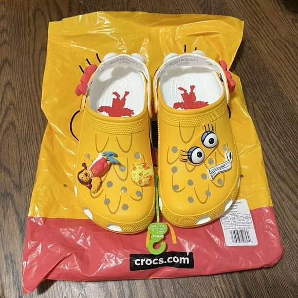 Crocs Classic McDonald's Birdie 208696-730 Unisex US M7/W9‎ Clogs Yellow Sandals