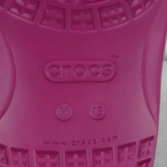 Crocs Classic Slides Men's Size 15 US Pink Double Strap Sandals Barbiecore