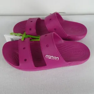 Crocs Classic Slides Men's Size 15 US Pink Double Strap Sandals Barbiecore