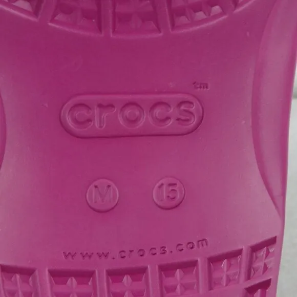 Crocs Classic Slides Men's Size 15 US Pink Double Strap Sandals Barbiecore