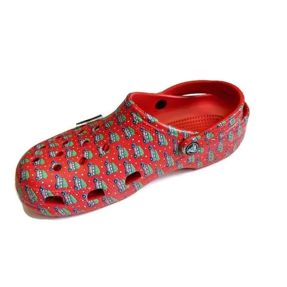 CROCS Classic Vineyard Vines Holiday Clog Sandals Mens Size 9 Womens Size 11 Red