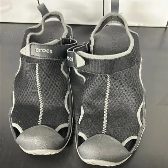 Crocs Men's Swiftwater Mesh Deck Sandals Waterproof Sandals Size 14 Beach Ocean