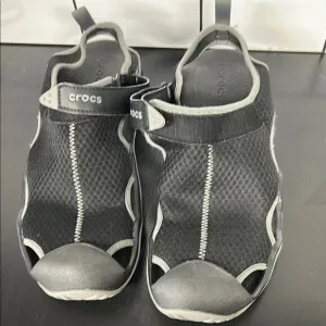 Crocs Men's Swiftwater Mesh Deck Sandals Waterproof Sandals Size 14 Beach Ocean