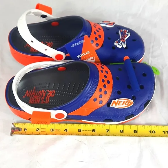 Crocs Nerf Slide Sandals with 4 Charms Unisex Adult Mens Size 8 Womens 10 NEW
