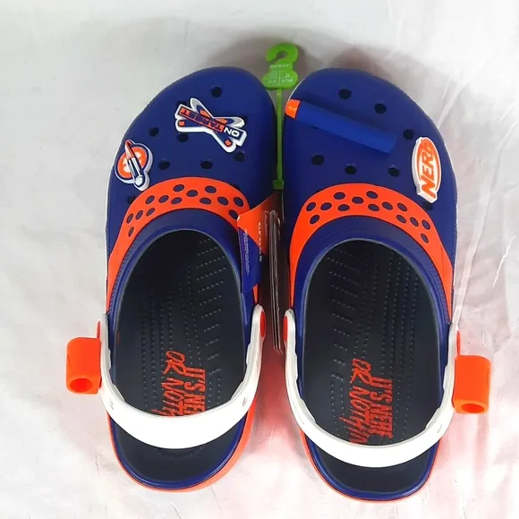 Crocs Nerf Slide Sandals with 4 Charms Unisex Adult Mens Size 8 Womens 10 NEW