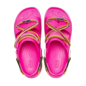 CROCS Pink Sporty Sandals with Crisscross Straps
