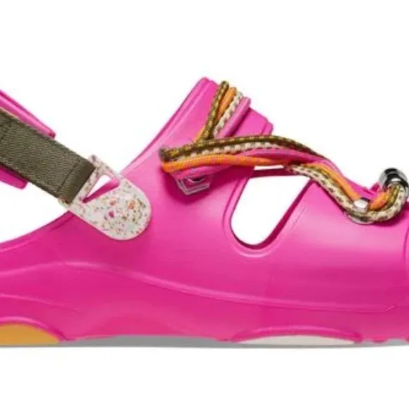CROCS Pink Sporty Sandals with Crisscross Straps