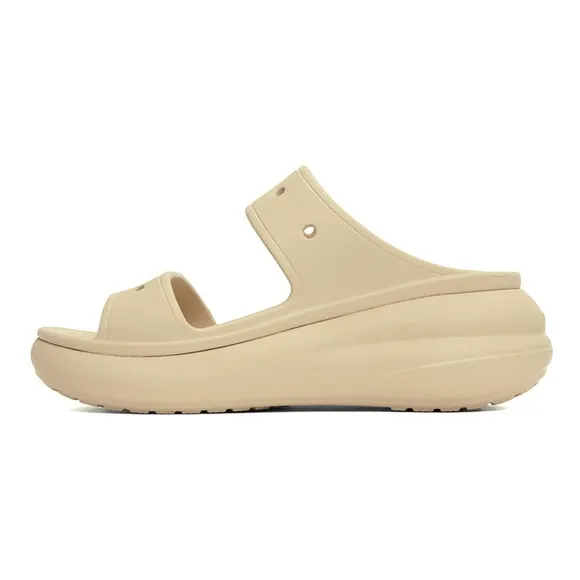 Crocs Shoes Mens 11 Beige Crush Two Strap Sandals Classic Vacation Travel Boho