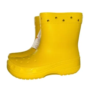 Crocs unisex classic boots in sunflower bright yellow
