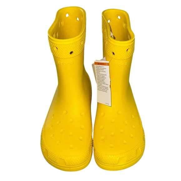 Crocs unisex classic boots in sunflower bright yellow