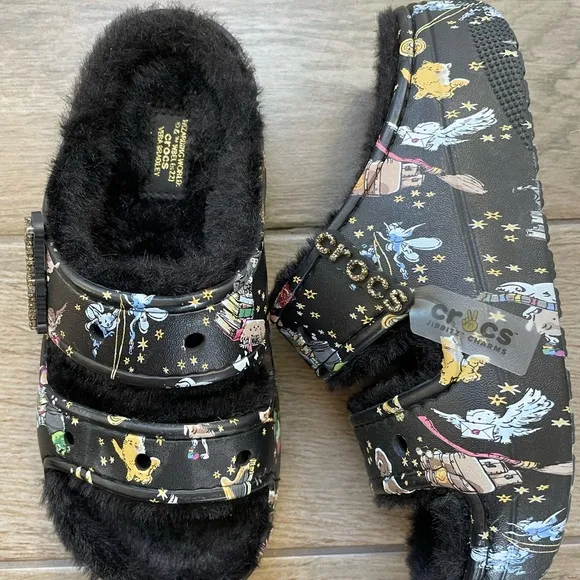Crocs x Harry Potter x Vera Bradley Cozy fur lined sandals