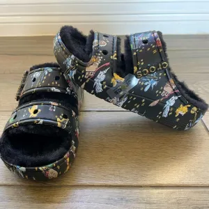 Crocs x Harry Potter x Vera Bradley Cozy fur lined sandals
