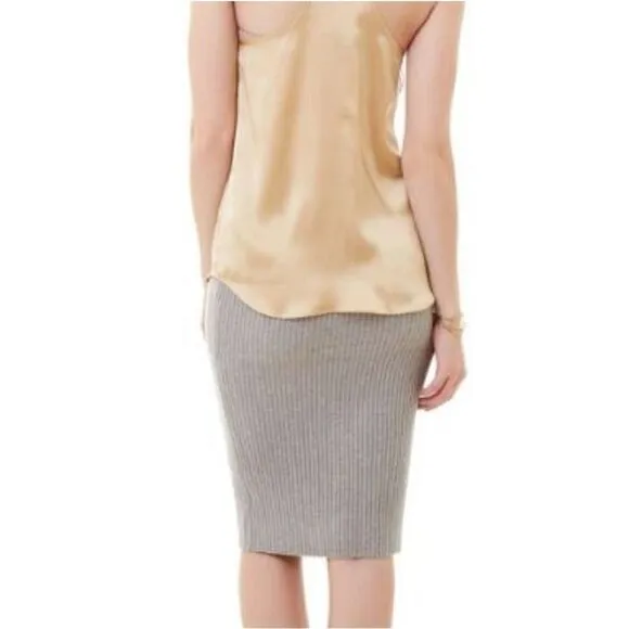 Cupcakes and Cashmere Charleigh Rib Knit Skirt Sm