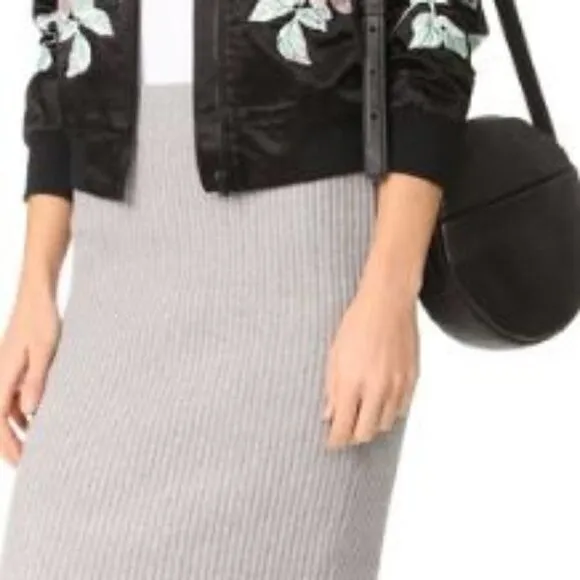 Cupcakes and Cashmere Charleigh Rib Knit Skirt Sm