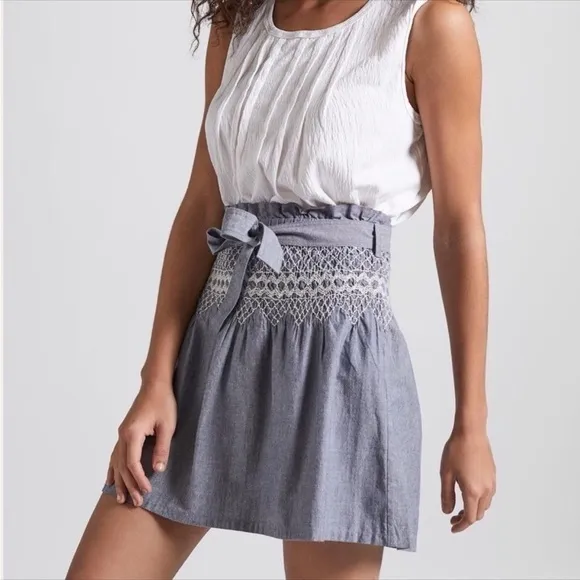Current/Elliot Chambray Mini Skirt, NWT