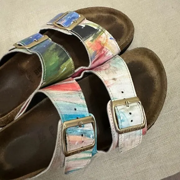 Custom BIRKENSTOCK Arizona Sandals by SANDRA KOBERLEIN x Michael Grey
