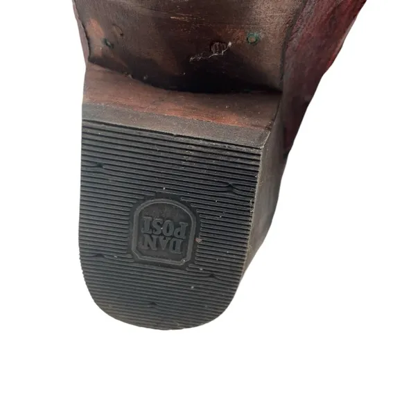 Dan Post DP3542 Leather Inlay Snip Toe Cowboy Boots Womens 6.5 M‎ Red