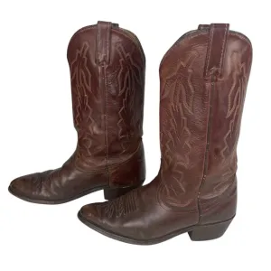 Dan Post Marlboro Brown Embroidered Cowboy Western Boots USA Men’s Size US 9 EW
