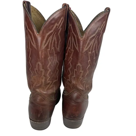 Dan Post Marlboro Brown Embroidered Cowboy Western Boots USA Men’s Size US 9 EW