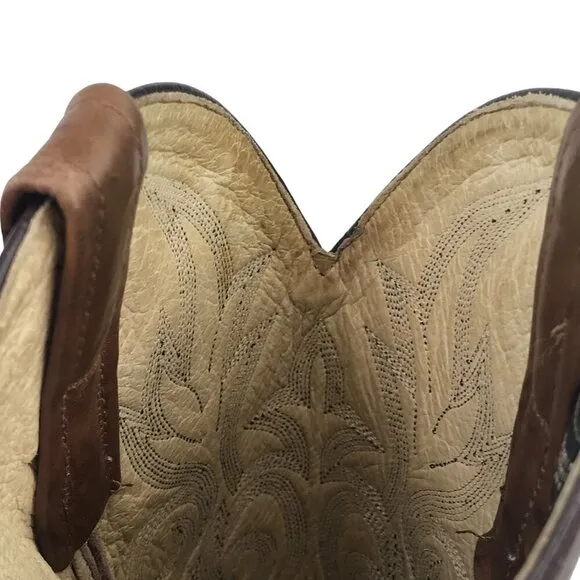 Dan Post Mens 8.5 D Brown Cowhide Leather Cowboy Boots Western Rodeo DP26623