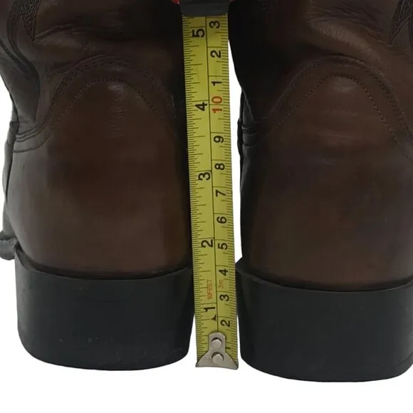 Dan Post Mens 8.5 D Brown Cowhide Leather Cowboy Boots Western Rodeo DP26623