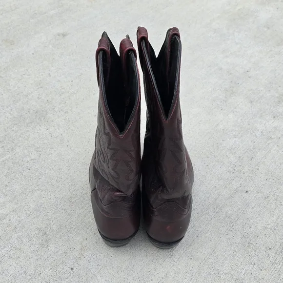 Dan Post Mens Leather Western/Cowboy Boots Burgandy/Wine Color Sz 11D