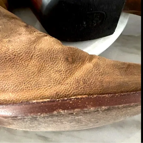 Dan Post Men’s Western Cowboy Boots 9.5D Brown Leather Upper &amp; Sole Rodeo Boho