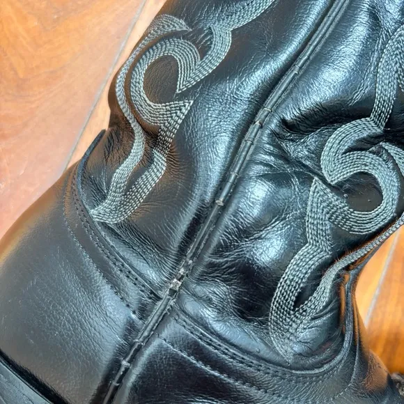 Dan Post Milwaukee Black Leather Cowboy Boots 11