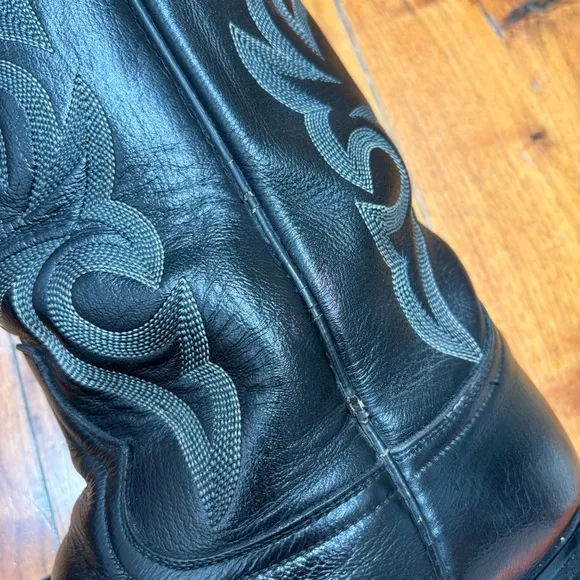 Dan Post Milwaukee Black Leather Cowboy Boots 11