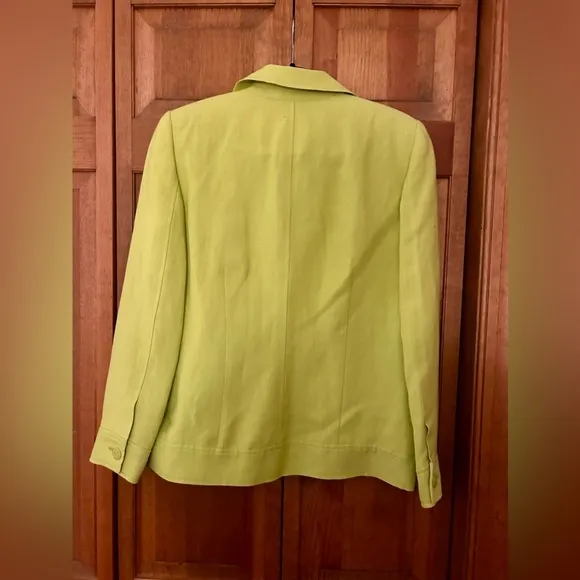 Dana Buchman Women’s Retro/Mod/Vintage Inspired Bright Green Blazer Sz 6