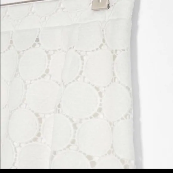 Daniel Rainn for Anthropologie circle lace skirt white M NWT