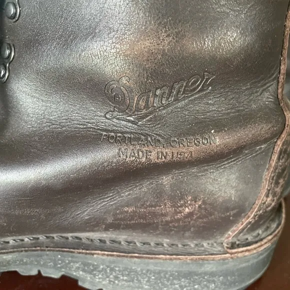 Danner Brown and Green Hiking Boots with Rugged Design