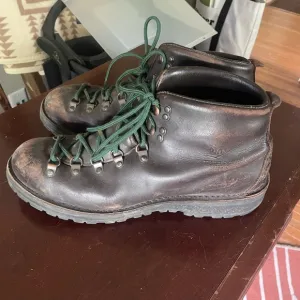 Danner Brown and Green Hiking Boots with Rugged Design