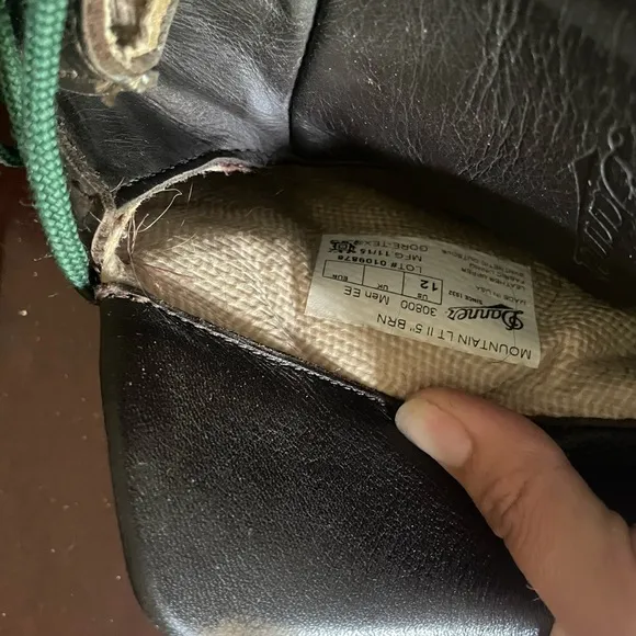 Danner Brown and Green Hiking Boots with Rugged Design