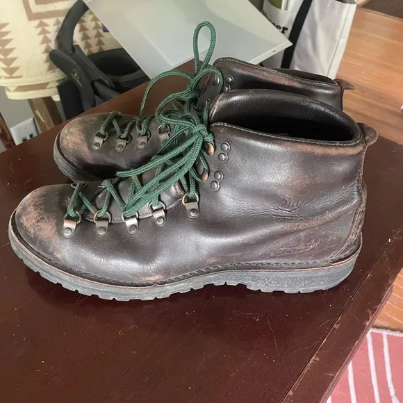 Danner Brown and Green Hiking Boots with Rugged Design