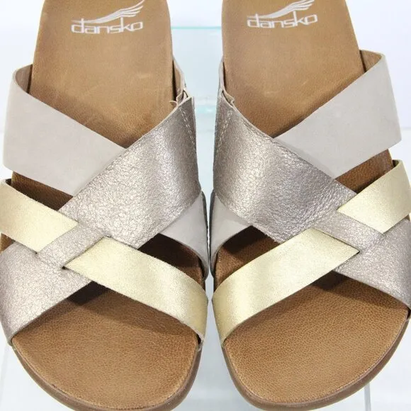 Dansko Joanna Leather Slide NEW Eu 37 Women Flat Sandals